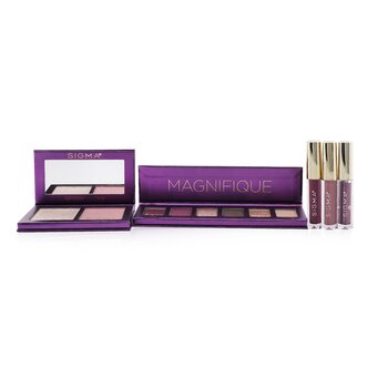 Magnifique Makeup Collection (1x Palette di ombretti + 1x Berry Glow Cheek Duo + 1x Adored Mini Lip Set + Borsa)