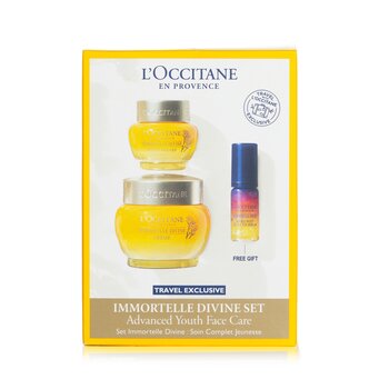 LOccitane Immortelle Divine Set: crema 50 ml + balsamo per gli occhi 15 ml + siero per il ripristino della notte 5 ml