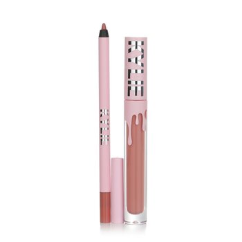 Kylie By Kylie Jenner Matte Lip Kit: rossetto liquido opaco 3 ml + matita labbra 1,1 g - # 802 Candy K Matte