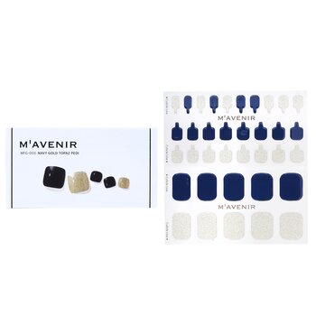 Mavenir Adesivo per unghie (blu) - # Navy Gold Topaz Pedi