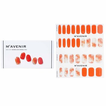 Adesivo per unghie (arancione) - # Marmalade Marble Nail