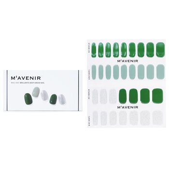Mavenir Adesivo per unghie (verde) - # Brillante Deep Green Nail