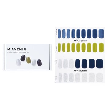 Mavenir Adesivo per unghie (blu) - # Brillante Forest Nignt Nail