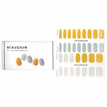 Mavenir Adesivo per unghie (giallo) - # Brillante Pumpkin Nail