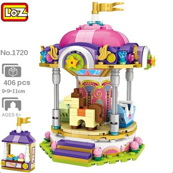 Loz LOZ Dream Amusement Park Series - Set di mattoncini da costruzione a giostra