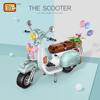 Loz LOZ Creator - Set di mattoncini da costruzione per scooter