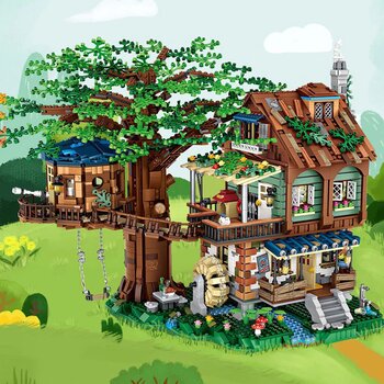 Loz LOZ Mini Blocks - Set di mattoncini per costruire la casa sullalbero