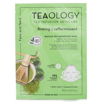 Teaology Maschera viso e collo superfood al tè matcha