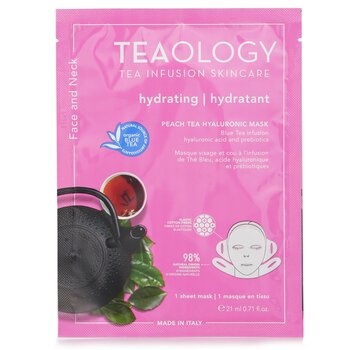 Teaology Maschera viso e collo ialuronica al tè alla pesca