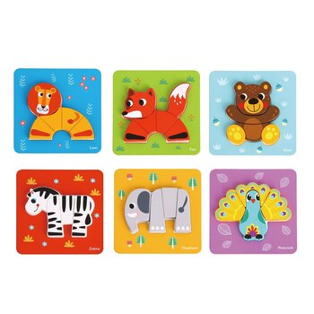 Tooky Toy Co 6 nel puzzle mini animali