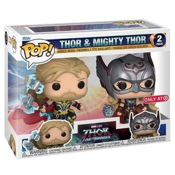 Funko POP! Marvel: Thor 4: Amore e Tuono - Personaggi giocattolo Thor e il potente Thor