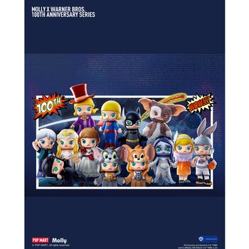 Popmart Personaggi della serie MOLLY × Warner Bros. 100° anniversario (scatole singole)