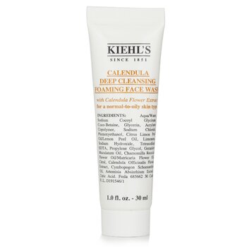 Detergente viso schiumoso per la pulizia profonda alla calendula