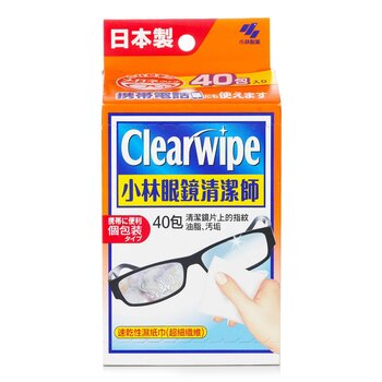 Kobayashi Kobayashi Clearwipe Tessuto umido per la pulizia delle lenti - 40 confezioni