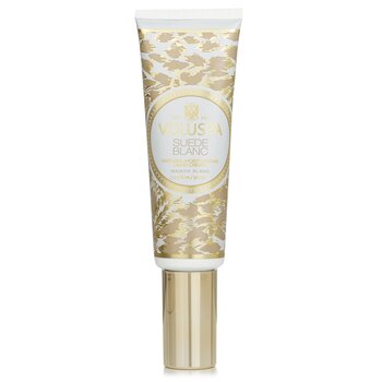 Voluspa Crema per le mani suede Blanc - Pelle scamosciata burrosa, ambra e cedro