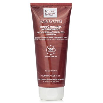 Martiderm Shampoo anticaduta anti-sebo Hair System con acido salicilico (per capelli tendenti al grasso)