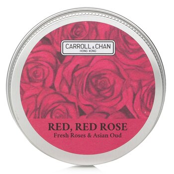 Carroll & Chan Mini candela in latta 100% cera dapi - # Rosso, Rosa rossa (Rose fresche e Oud asiatico)