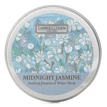 Carroll & Chan Mini candela in latta 100% cera dapi - # Midnight Jasmine (gelsomino arabo e muschio bianco)