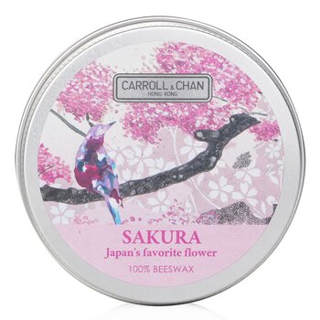 Mini candela in latta 100% cera d'api - # Sakura