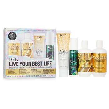 IGK Vivi la tua vita migliore: shampoo, balsamo, balsamo per capelli, olio per capelli