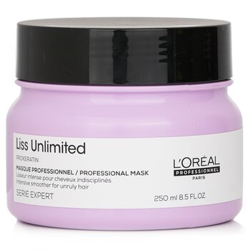 LOreal Serie Expert - Maschera per capelli professionale Liss Unlimited per capelli ribelli