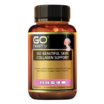 Go Healthy [Agente di vendita autorizzato] GO Healthy GO Beautiful Skin Collagen Support VegeCapsules - Confezione da 60