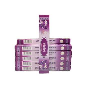 flute Fragranza per guardaroba Violet Long Dhoop Sticks - Set da 12 scatole
