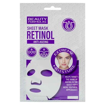 Beauty Formulas Maschera in tessuto antietà al retinolo