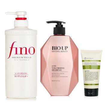 Shiseido Shiseido Hair Conditione 550ml + Natural Beauty BIO UP Shampoo 500ml + Mori Beauty Hair Mask 180ml