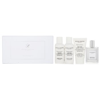 Acca Kappa Set regalo muschio bianco: 1x acqua di colonia spray 50 ml, 1x gel doccia 100 ml, 1x lozione per il corpo 100 ml, 1x crema per le mani 75 ml