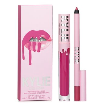 Kylie By Kylie Jenner Kit labbra opache: rossetto liquido opaco 3ml + matita labbra 1,1g - #102 Straordinario
