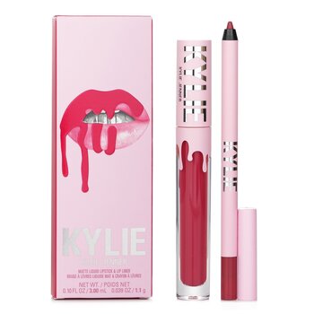 Kylie By Kylie Jenner Kit labbra opache: rossetto liquido opaco 3 ml + matita labbra 1,1 g - # 401 Victoria