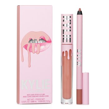 Kylie By Kylie Jenner Kit labbra opache: rossetto liquido opaco 3 ml + matita labbra 1,1 g - # 700 Bare
