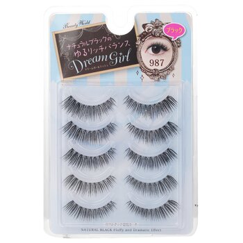 Beauty World Ciglia in nylon Dream Girl - # 987 Nero naturale