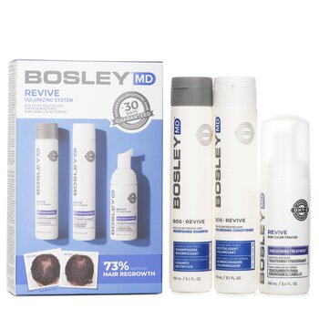 MD BosRevive Volumizing Non Color Treated Kit: Nourishing Shampoo 5.1oz+ Volumizing Conditioner 5.1oz+ Treatment 3.4oz