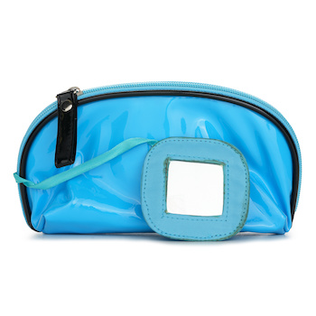 BAG Blue Cosmetic Bag with Mirror #A