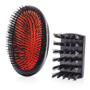 Setola di cinghiale - Spazzola per capelli di medie dimensioni in setola pura militare sensibile (rubino scuro)